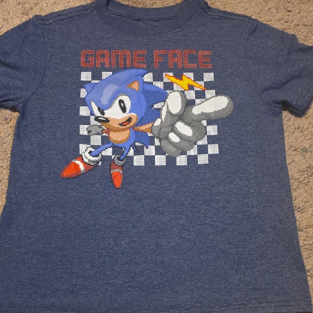 Sonic Editions Blue 'Game Face' Kids Tee